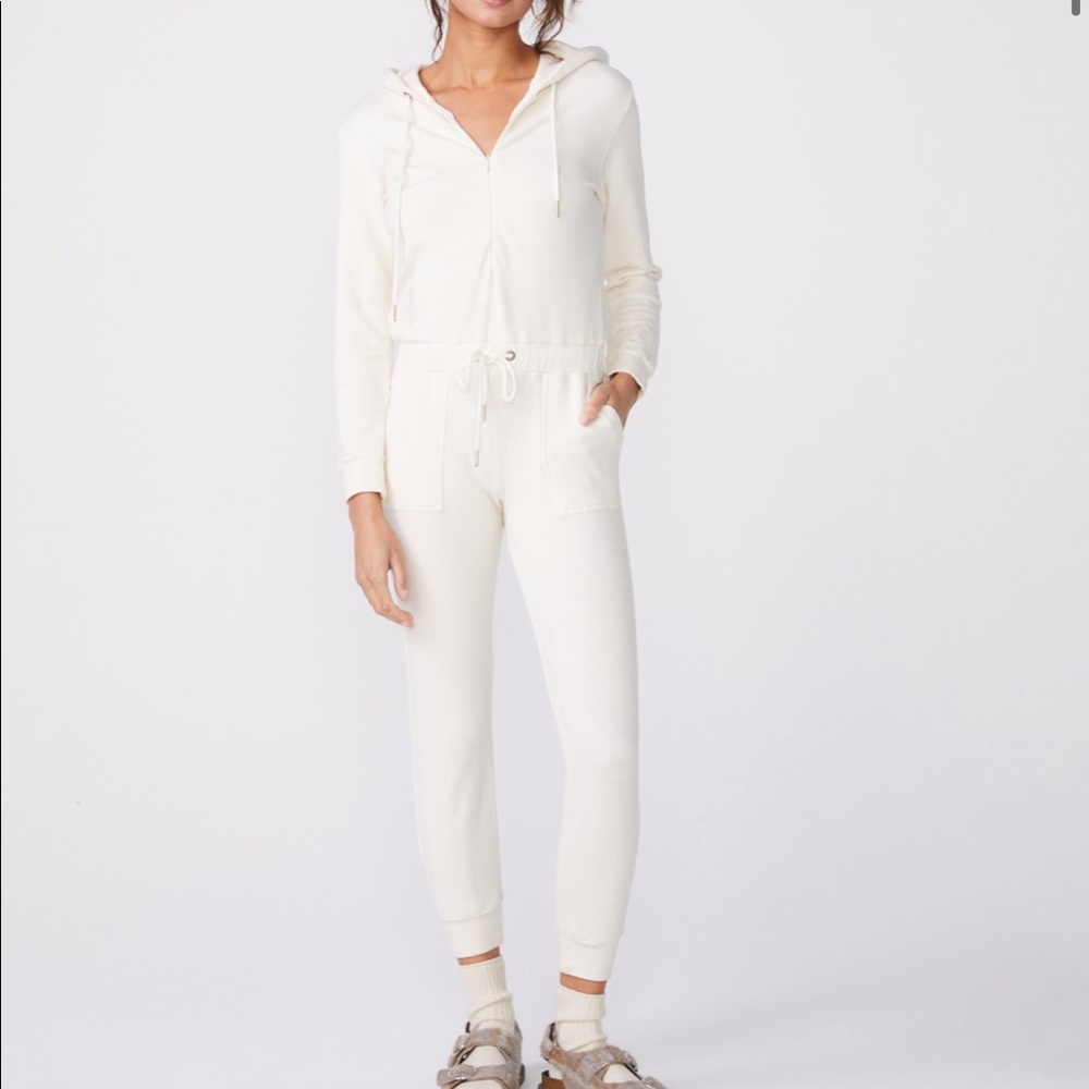 Monrow Hooded Jumpsuit size Small